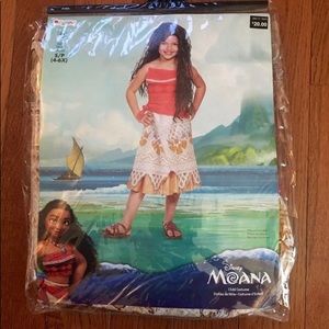 Disney moana costume w/ hair
